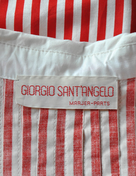 Giorgio Sant'Angelo Vintage Red & White Striped Dress