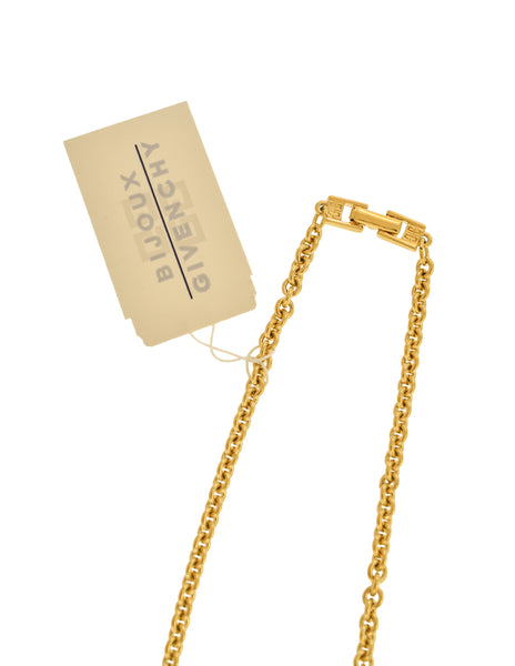 Givenchy Vintage Gold Rhinestone Feather Choker Necklace
