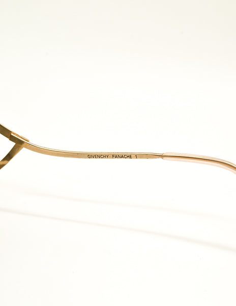 Givenchy Vintage 1970s Brown & Gold 'Panache' Sunglasses