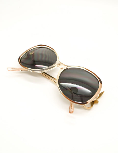 Givenchy Vintage 1970s Brown & Gold 'Panache' Sunglasses