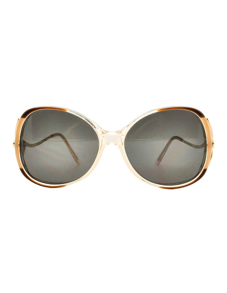 Givenchy Vintage 1970s Brown & Gold 'Panache' Sunglasses