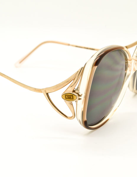 Givenchy Vintage 1970s Brown & Gold 'Panache' Sunglasses