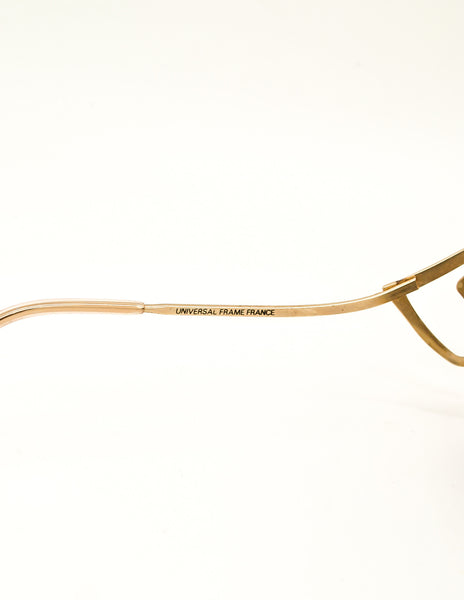 Givenchy Vintage 1970s Brown & Gold 'Panache' Sunglasses