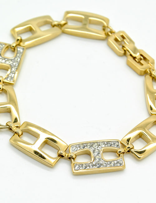 Givenchy Gold Rhinestone Link Bracelet – Amarcord Vintage Fashion