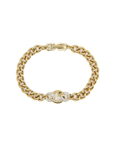 Givenchy Vintage Gold Chain Link Logo Bracelet