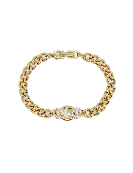 Givenchy Vintage Gold Chain Link Logo Bracelet