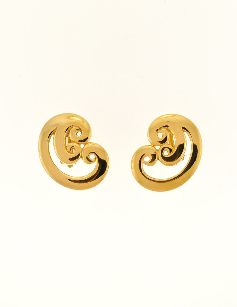 Givenchy Vintage Gold Swirl Earrings – Amarcord Vintage Fashion
