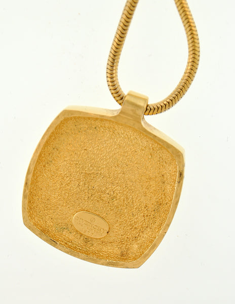 Givenchy Vintage Triangle Inlay Gold Necklace - Amarcord Vintage Fashion
 - 7