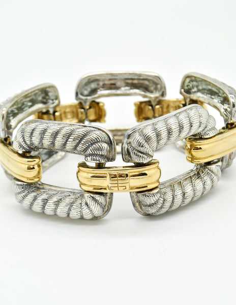 Givenchy Vintage Two Tone Twisted Rope Bracelet - Amarcord Vintage Fashion
 - 4
