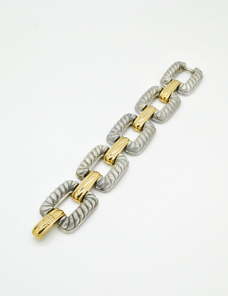 Givenchy Vintage Two Tone Twisted Rope Bracelet - Amarcord Vintage Fashion
 - 5