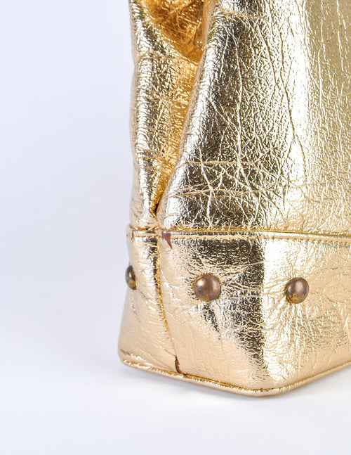 Gold lame pocketbook on sale