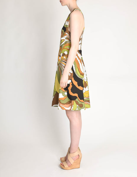 Madame Gres Vintage Floral Linen Sun Dress