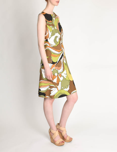 Madame Gres Vintage Floral Linen Sun Dress