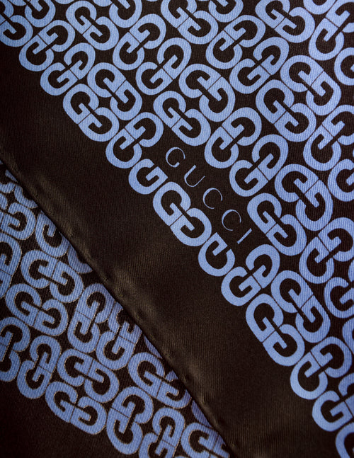 Gucci Vintage GG Logo Silk Scarf