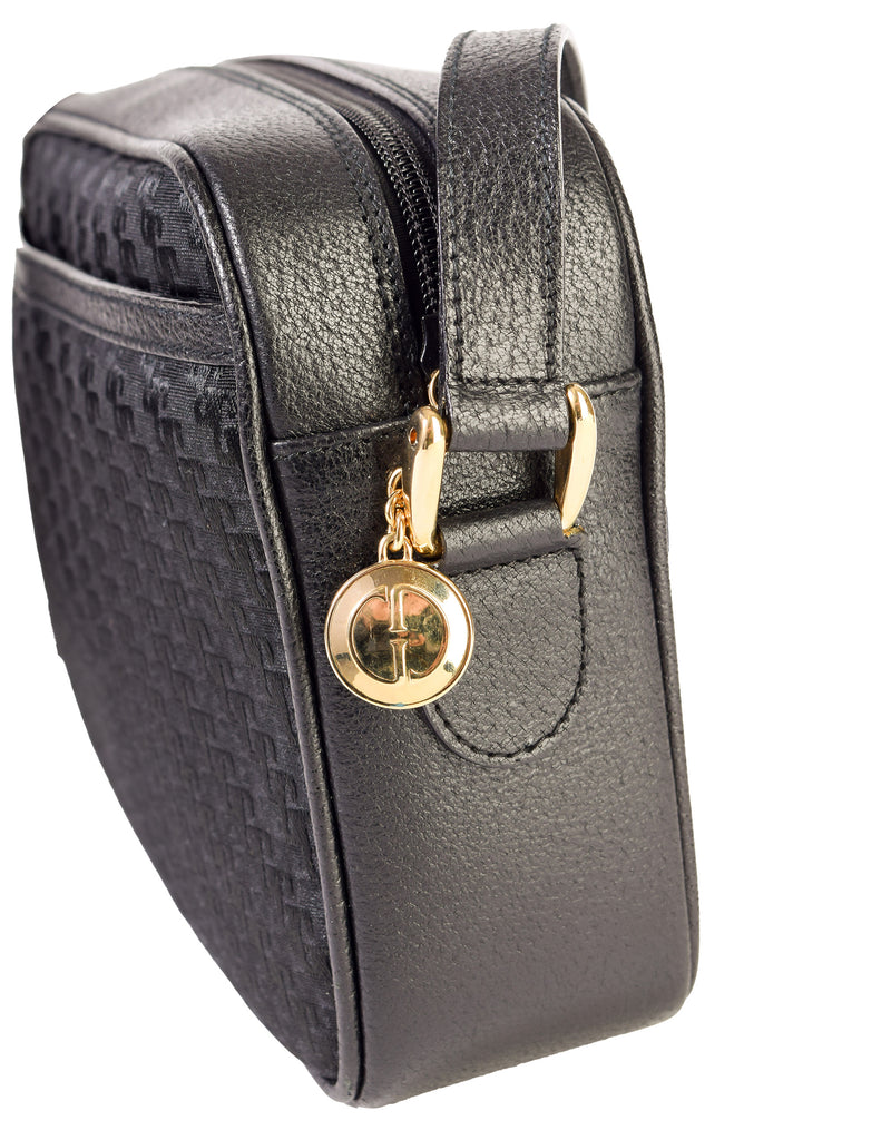 Gucci Leather Logo Crossbody Bag Black Pony-style calfskin ref
