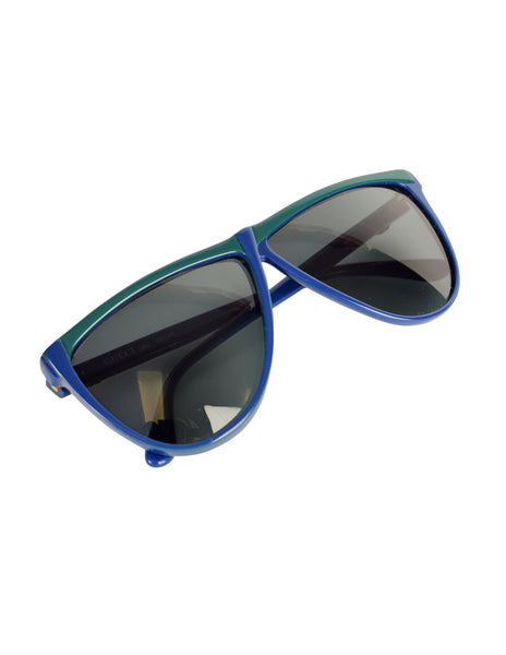Gucci Vintage 1980s Green Blue GG62 Sunglasses