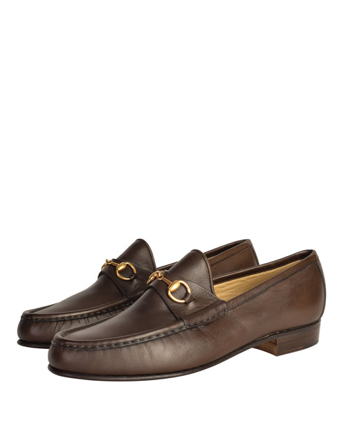 Gucci Vintage Brown Leather Horsebit Moccasin Loafer Shoes – Amarcord Vintage Fashion
