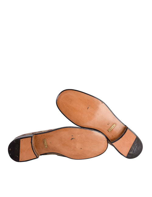 靴 Gucci GG Monogram Horsebit Shoes Men's driver with Horsebit in brown leather | GUCCI® CA