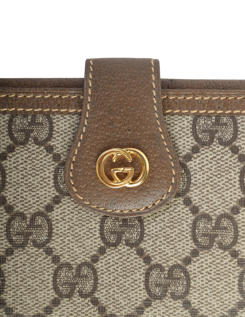 Gucci Vintage Classic Brown Monogram Coated Canvas Leather Large Walle –  Amarcord Vintage Fashion