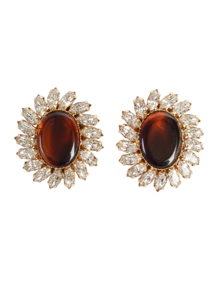 Rosemarie & Jubalee Teardrop Crystal Cocktail Ring - Stretch Statement Ring