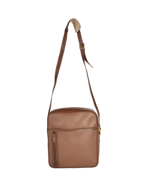 Gucci Vintage 1990s Brown Leather Borsello Shoulder Bag – Amarcord