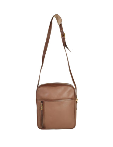 Gucci Vintage 1990s Brown Leather Borsello Shoulder Bag