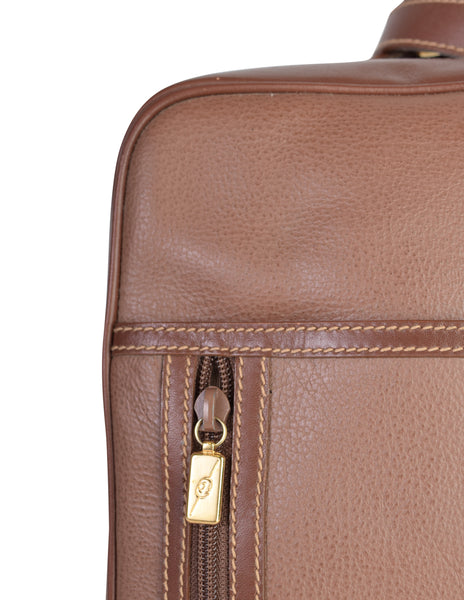 Gucci Vintage 1990s Brown Leather Borsello Shoulder Bag