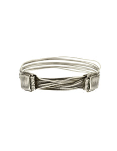 Gucci Vintage Sterling Silver Wrapped Wire Bracelet