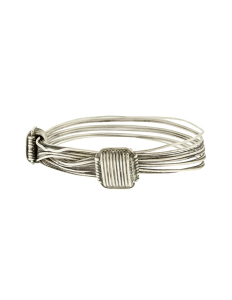 Gucci Vintage Sterling Silver Wrapped Wire Bracelet