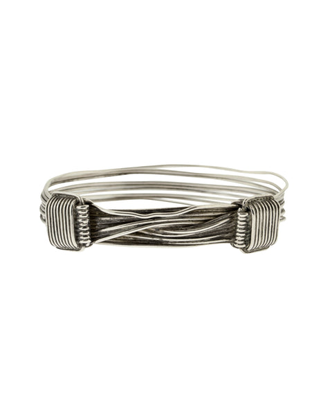 Gucci Vintage Sterling Silver Wrapped Wire Bracelet