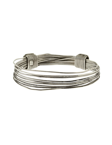 Gucci Vintage Sterling Silver Wrapped Wire Bracelet
