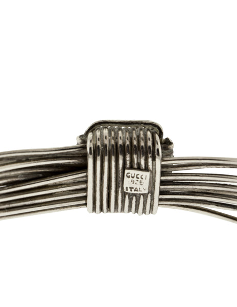 Gucci Vintage Sterling Silver Wrapped Wire Bracelet