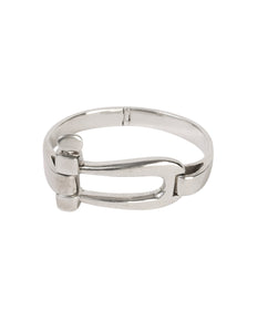 Gucci Vintage Sterling Silver Hinged Horseshoe Bracelet