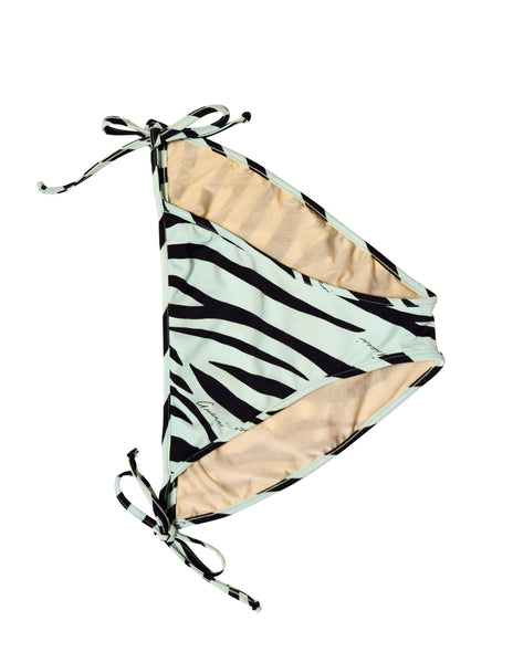 Gucci Vintage Tom Ford Era SS 1996 Pale Blue Black Zebra Bikini Swimsuit