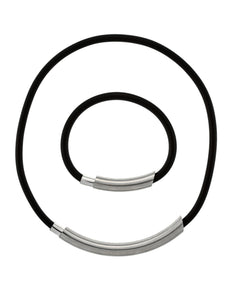 Gucci VIntage Black Rubber Magnetic Bracelet and Choker Necklace Set - Amarcord Vintage Fashion
 - 1