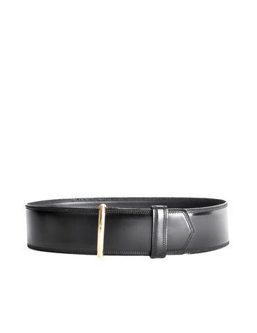 Gucci Vintage Wide Black Leather Belt