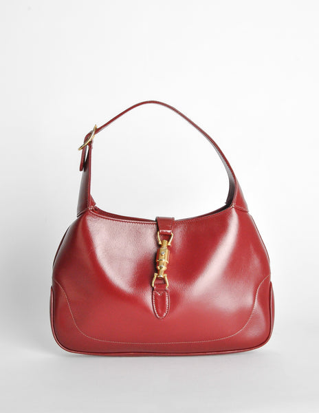 Gucci Vintage 1960s Maroon Jackie O Handbag - Amarcord Vintage Fashion
 - 2