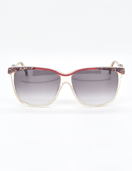 Gucci Vintage Maroon Marble and Clear Sunglasses