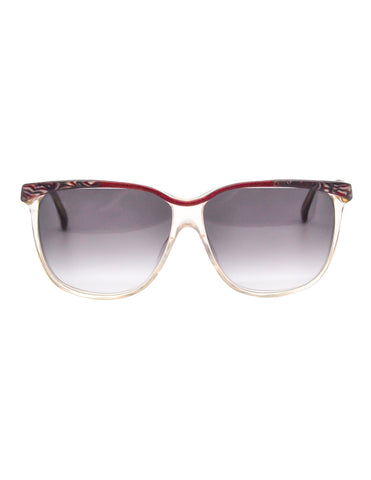 Gucci Vintage Maroon Marble and Clear Sunglasses