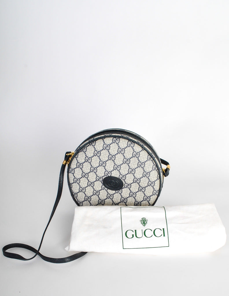 Gucci navy store blue crossbody bag