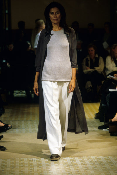 Hermes by Martin Margiela Vintage SS 1999 Grey Silk Chiffon Sheer Coat ...