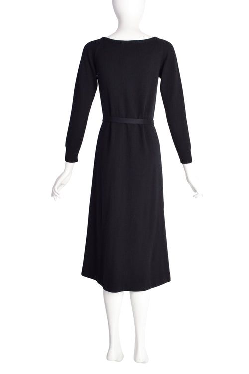 Halston Vintage 1970s Black Cashmere Button Up Sweater Dress – Amarcord  Vintage Fashion