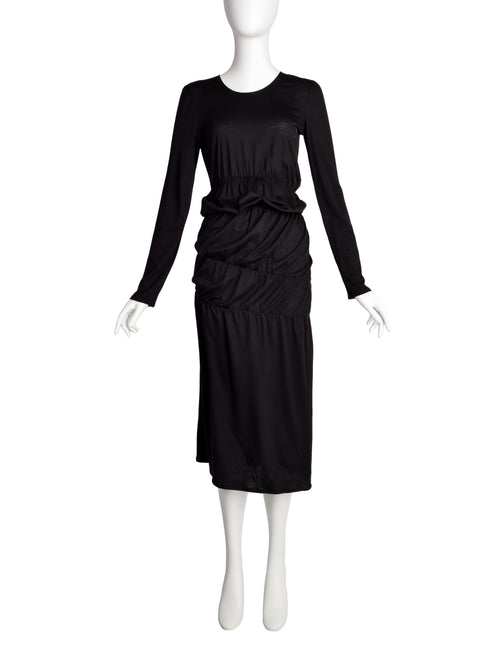 Helmut Lang Vintage Black Cotton Jersey Long Sleeve Ruched Scrunch Dre – Amarcord Vintage Fashion Helmut Lang Vintage Black Cotton Jersey Long Sleeve Ruched Scrunch Dre – Amarcord Vintage Fashion