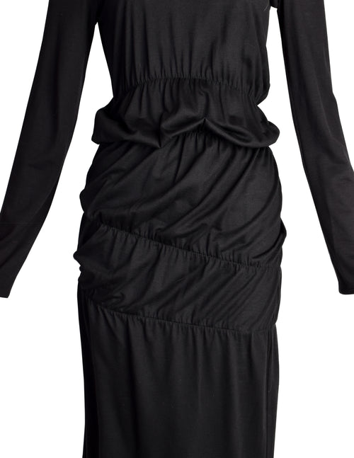 Helmut Lang Vintage Black Cotton Jersey Long Sleeve Ruched Scrunch Dre Amarcord Vintage Fashion Helmut Lang Vintage Black Cotton Jersey Long Sleeve Ruched Scrunch Dre Amarcord Vintage Fashion