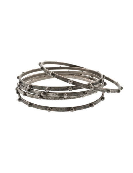 Henry Perichon Vintage Silver Ball Armlet Upper Arm Ring Bracelet Set