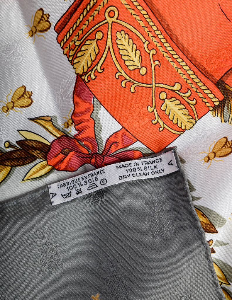 Hermes Vintage Napoleon Bee Jacquard Silk Scarf – Amarcord Vintage Fashion