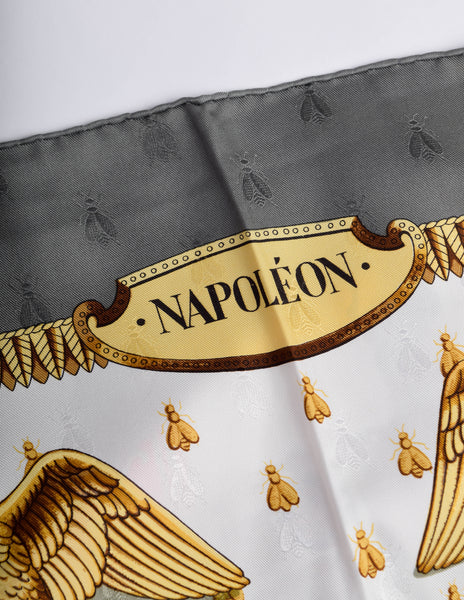 Hermes Vintage Napoleon Bee Jacquard Silk Scarf
