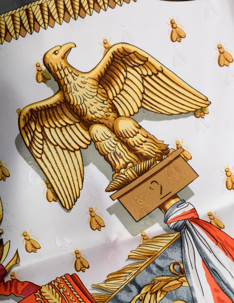 Hermes Vintage Napoleon Bee Jacquard Silk Scarf