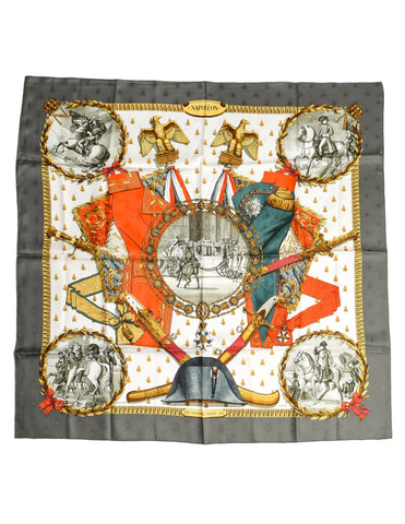 Hermes Vintage Napoleon Bee Jacquard Silk Scarf