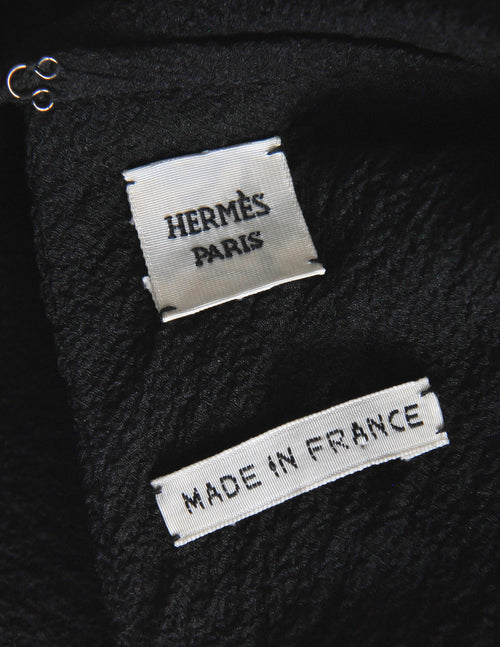 Hermès Vintage Black Silk Crepe Layered Bias Dress – Amarcord